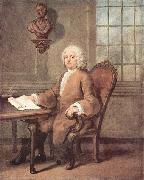 William Hogarth Portrat der Dr. Benjamin Hoaldy oil